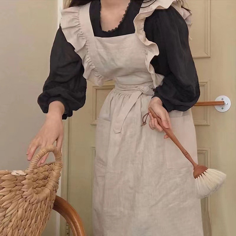 Tablier Vintage en coton et li - Baking In Kitchen avis et prix