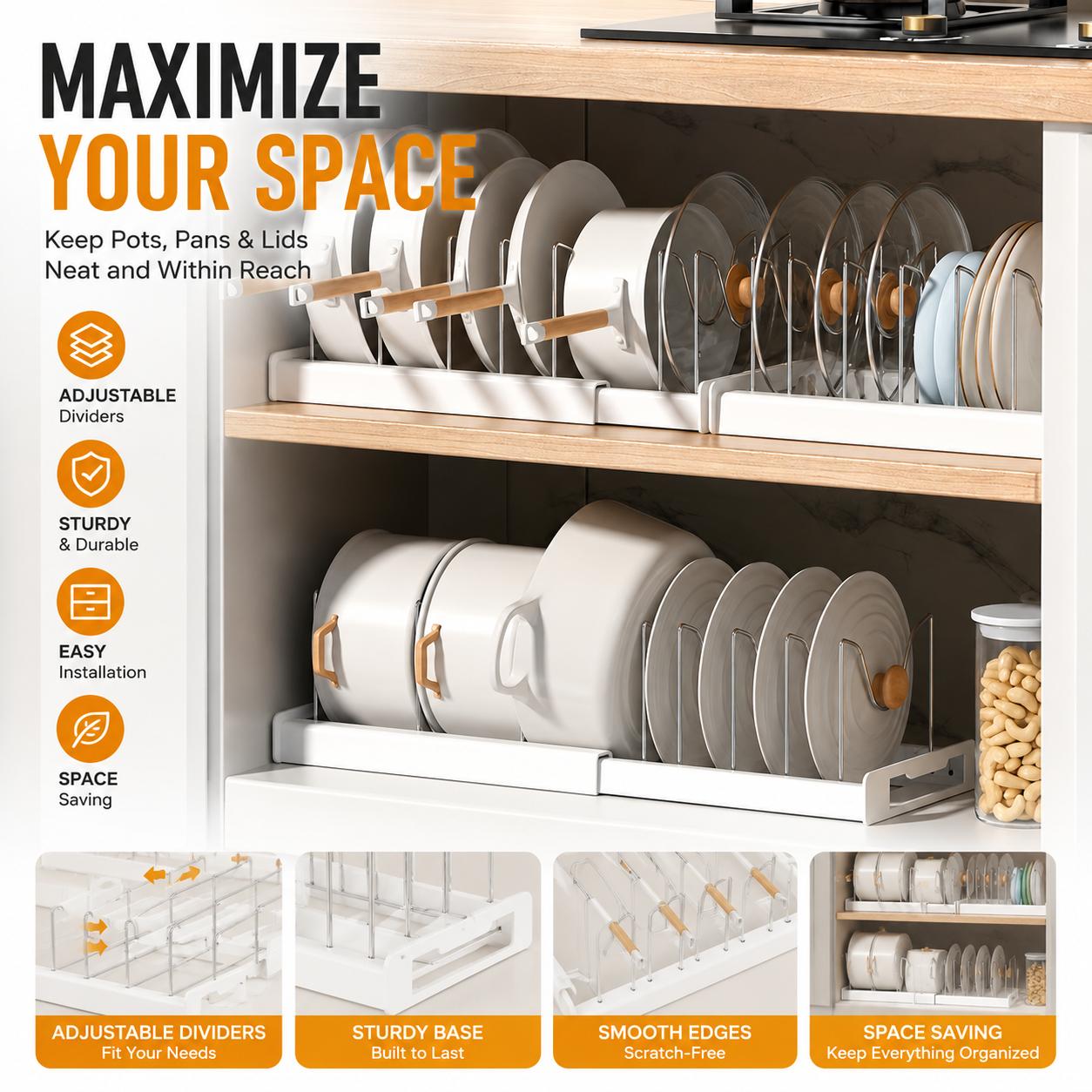 Organisateur de casseroles et  - Kitchen Baking Drawer avis et prix