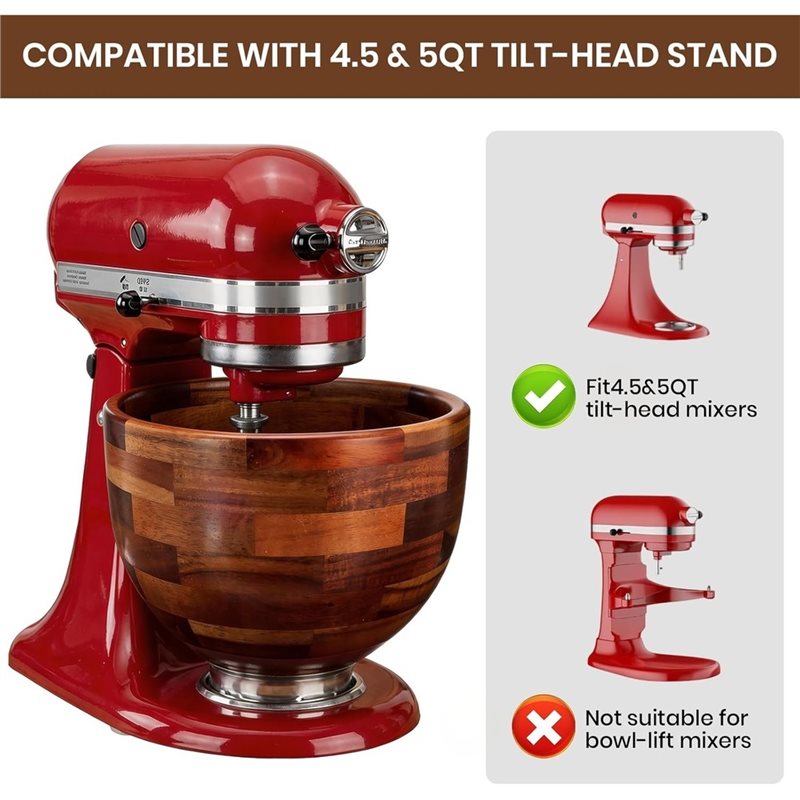 ABGH-Bol mélangeur en bois pou - Kitchenaid Baking Bowl avis et prix