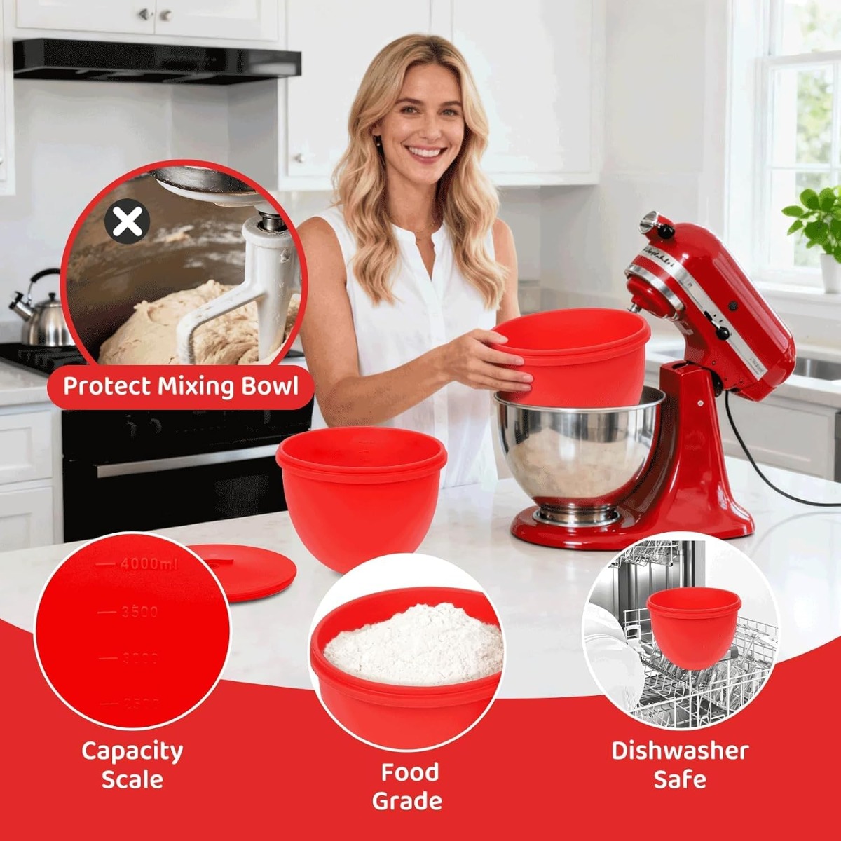Couverture de bol en silicone  - Kitchenaid Baking Bowl avis et prix