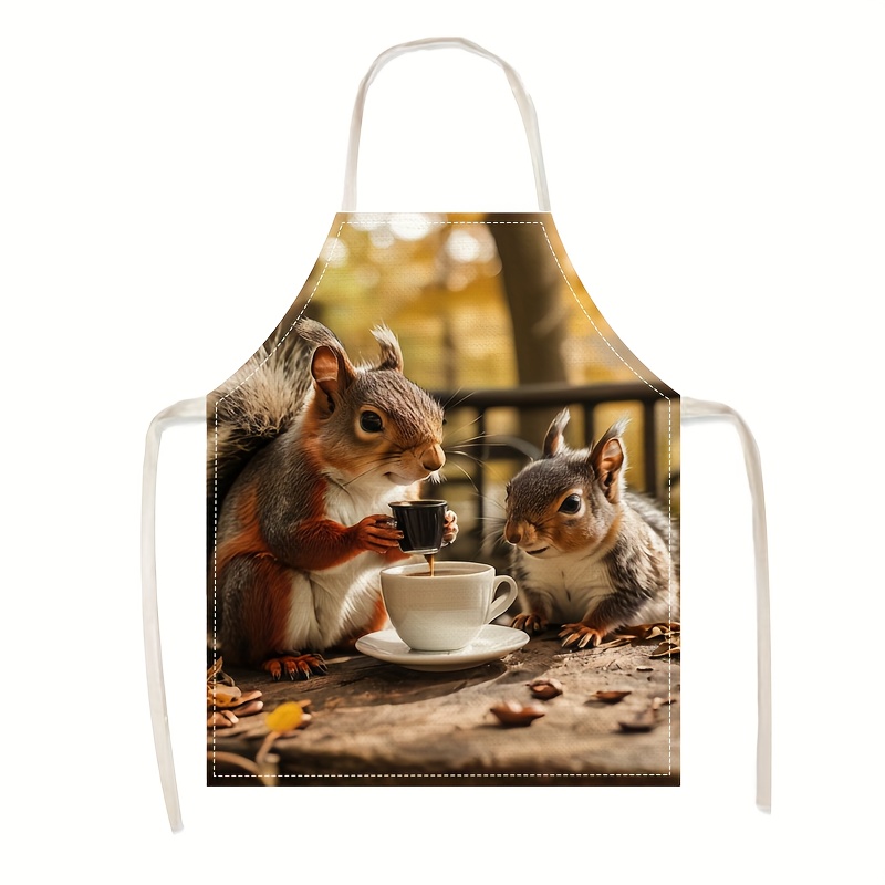 Tablier en lin imprimé scène d - Kitchen Baking Ideas avis et prix