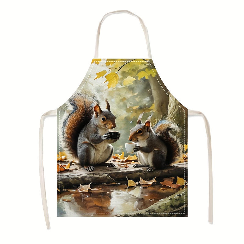 Tablier en lin imprimé scène d - Kitchen Baking Ideas avis et prix
