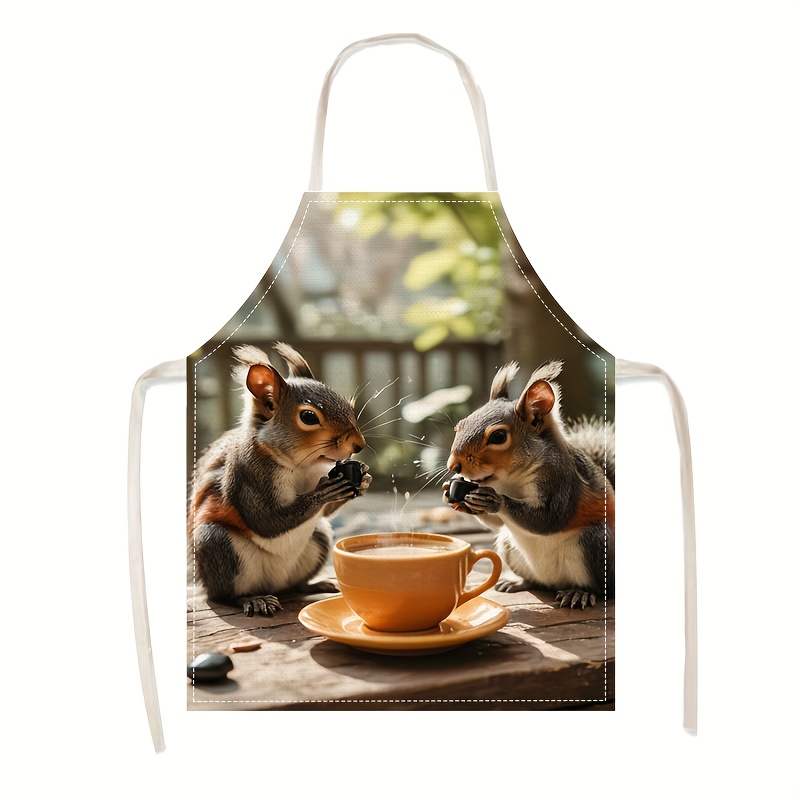 Tablier en lin imprimé scène d - Kitchen Baking Ideas avis et prix